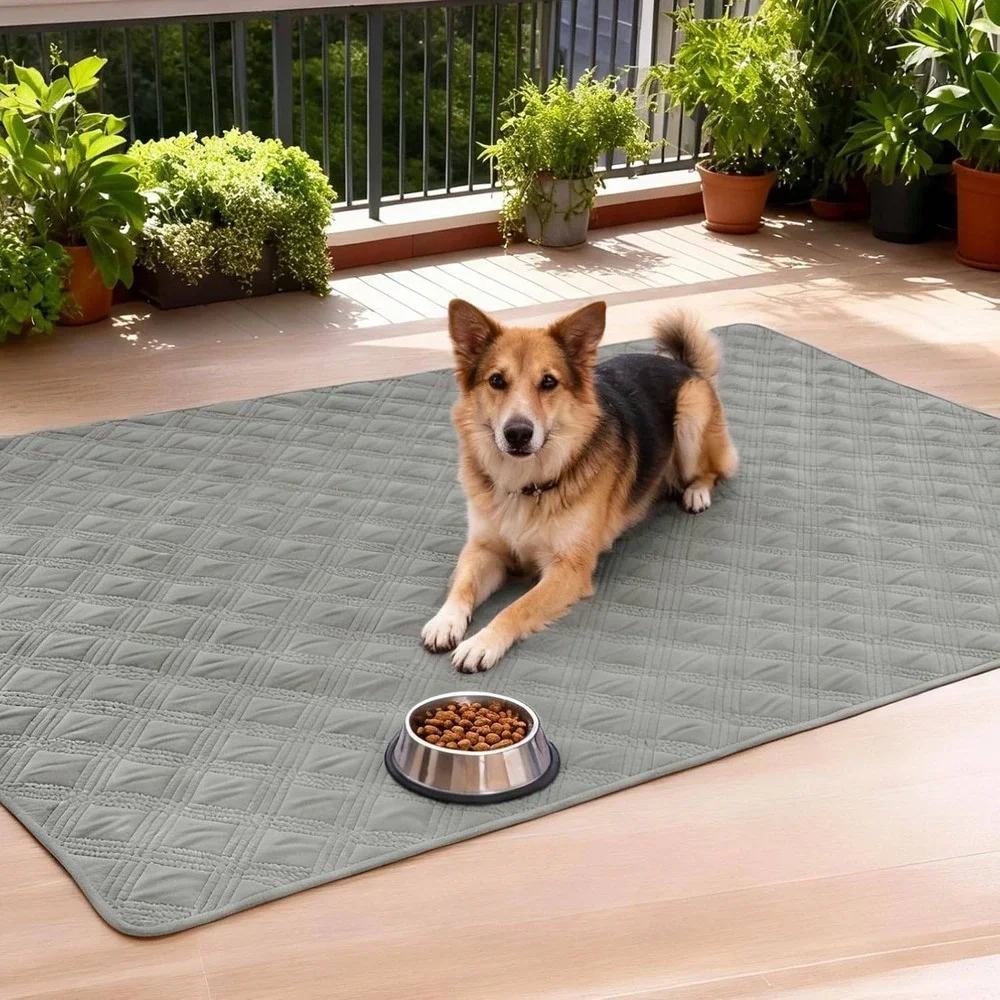 Grey Reversible Quilted Furniture Protector Pet Mat 30x70 Sofa Cover Car Seat